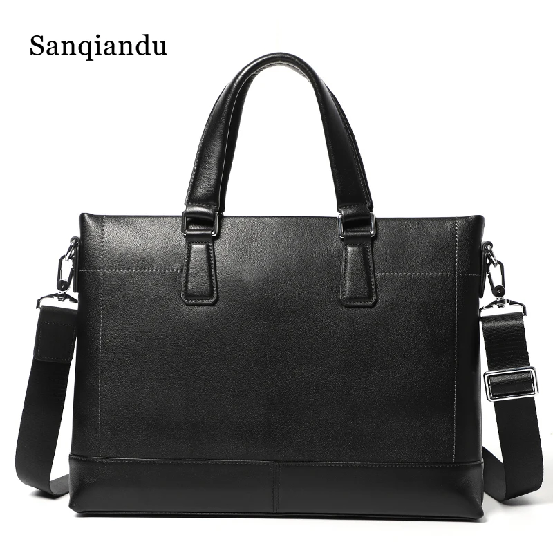 Мужские портфели из натуральной кожи мужская сумка для ноутбука Сумка