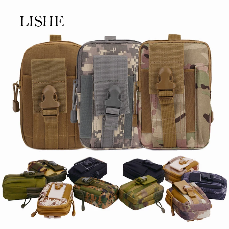 

Oxford Phone Waist Bag Pack Multi-Function Belt Pouch Camo Bags For iphone Samsung Xiaomi Huawei Mobile Phone Wallet Travel Case