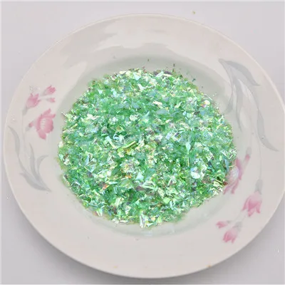 fruit green Неровные Оболочки Бумаги блесток DIY ногтей Flakies красочные блестки для нейл Арта(искусство украшения ногтей) для 3D украшения ногтей 20 г/упак - Color: fruit green