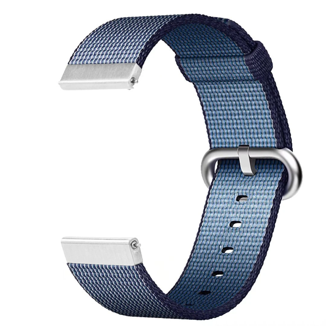 Синий Тканый нейлоновый ремешок для часов Huami Amazfit Bip BIT PACE Lite Молодежные умные часы сменный Браслет ремешок 20 мм - Цвет: Синий