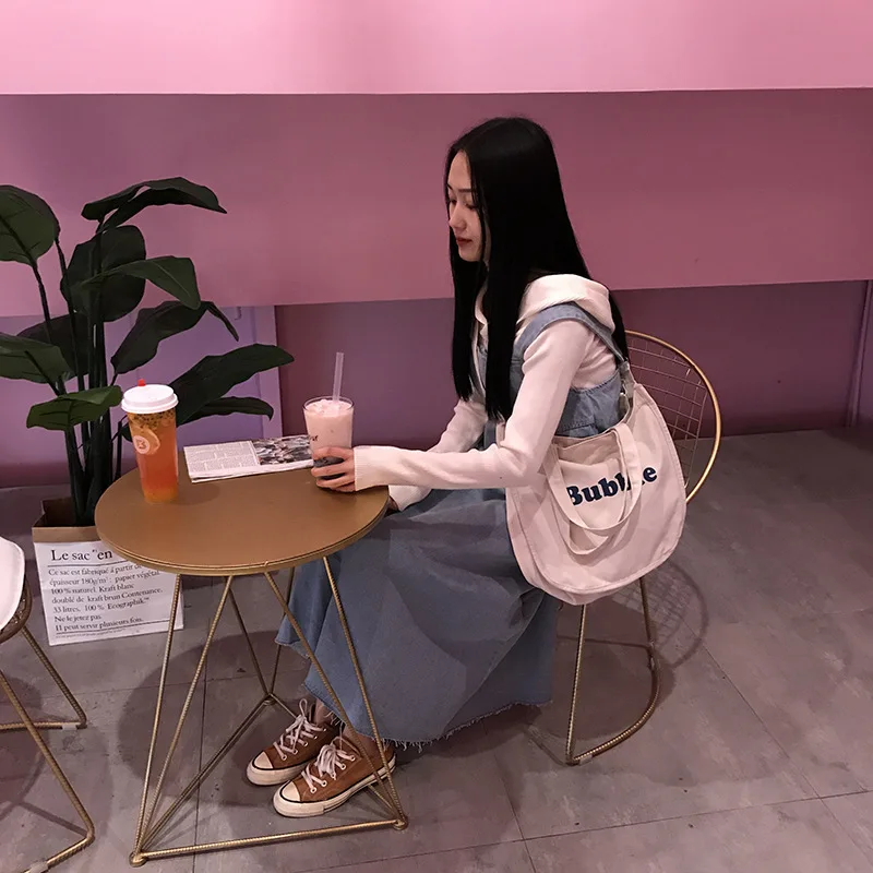 Сумка Youda Женская с буквенным принтом регулируемая на ремне зеленая|Сумки