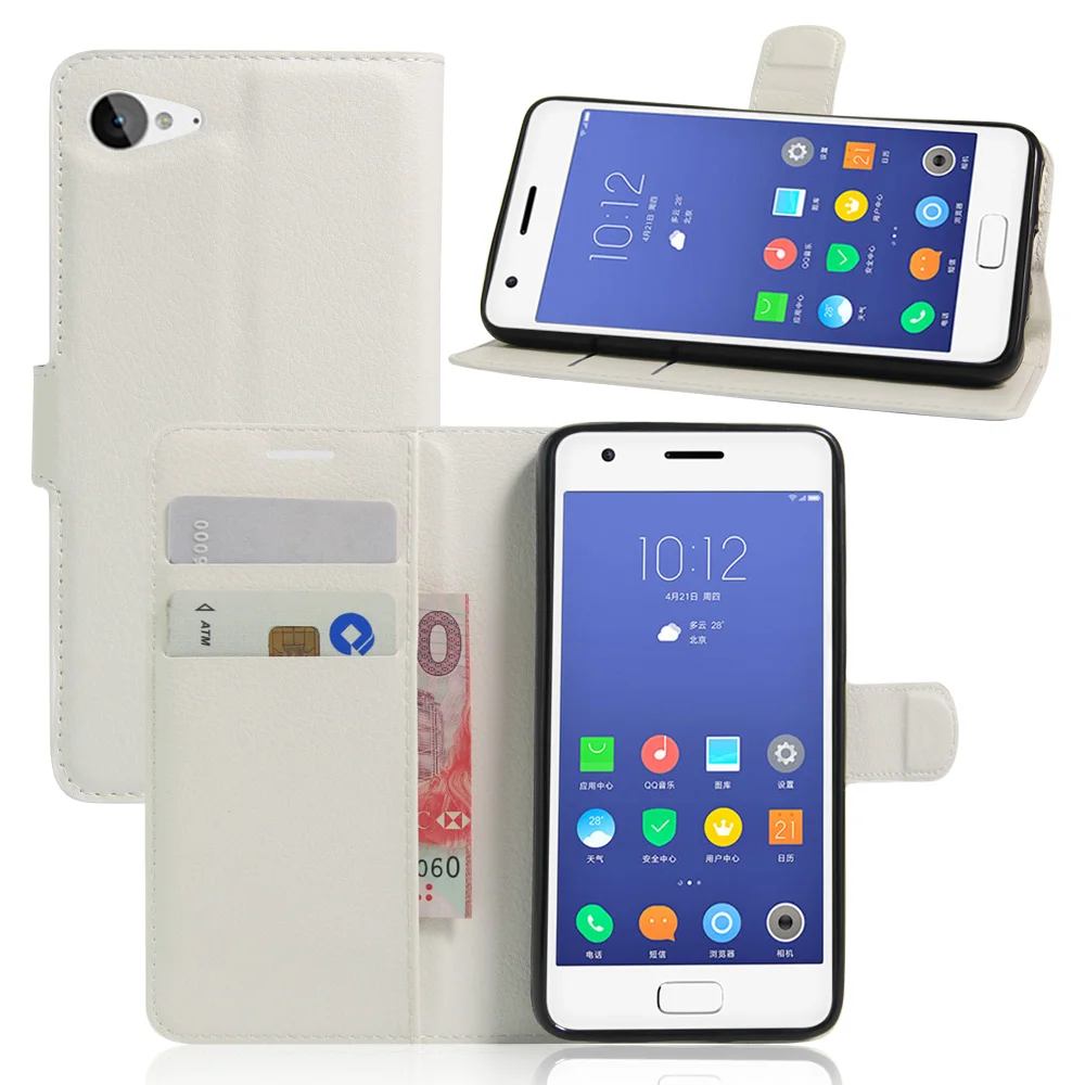 Роскошный флип чехол из натуральной ПУ кожи для Lenovo ZUK Z2 сотового телефона задняя
