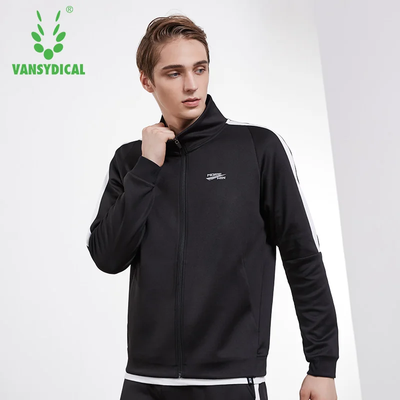 Vansydical спортивные куртки осенние мужские с воротником стойкой на молнии длинным