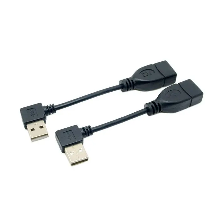 Удлинительный Кабель адаптер 90 градусов левый и правый угол USB 2 0 A папа мама 10 см 20