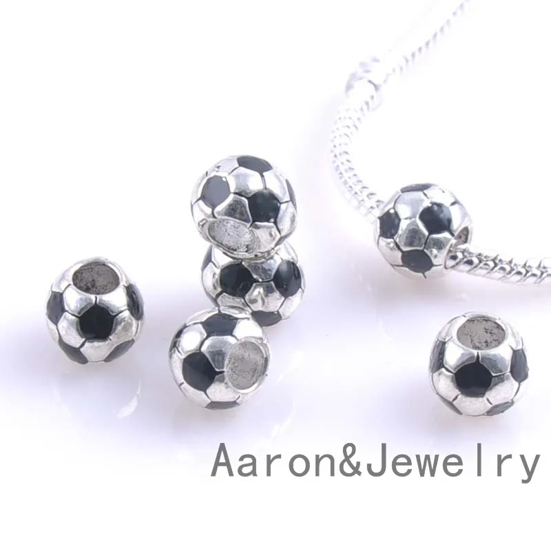 10 шт. серебристые подвески для браслета Pandora YKL0448X 9 5 мм|pandora jewelry bracelets|fit pandorasoccer beads