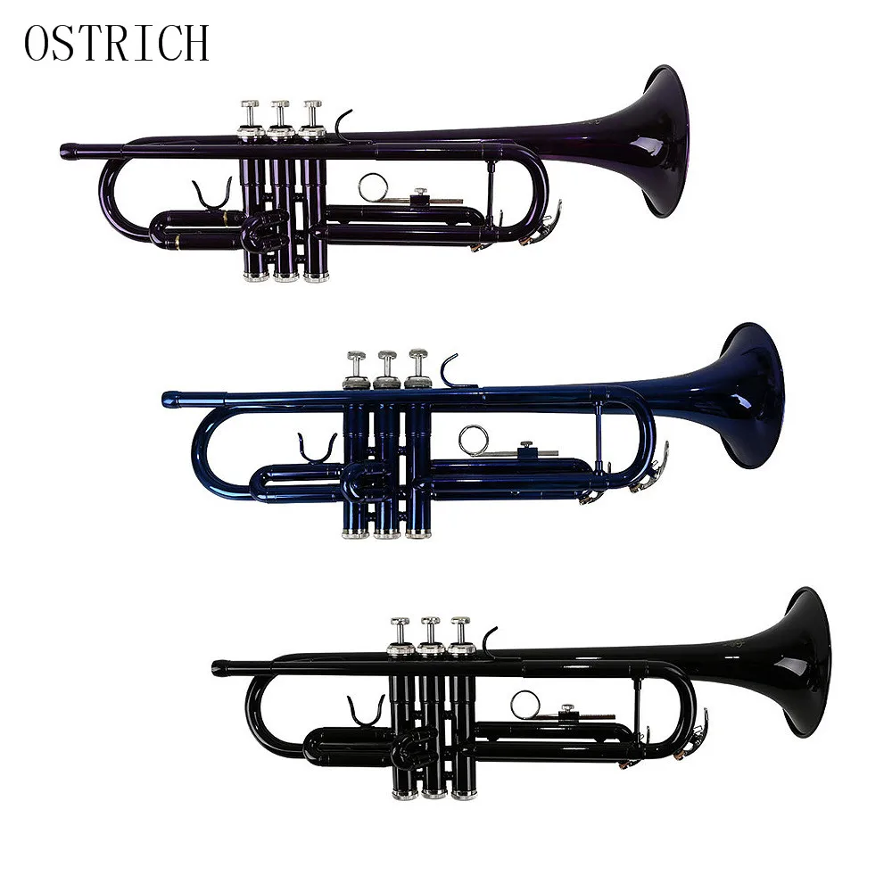 Новая Страусиная труба Студенческая Модель синяя пластиковая Bb|plastic trumpet|student