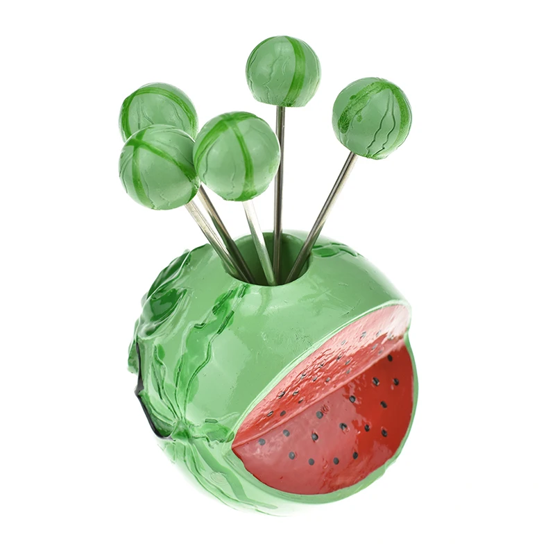 Модные креативные вилки для фруктов дерево и вилка из нержавеющей стали набор