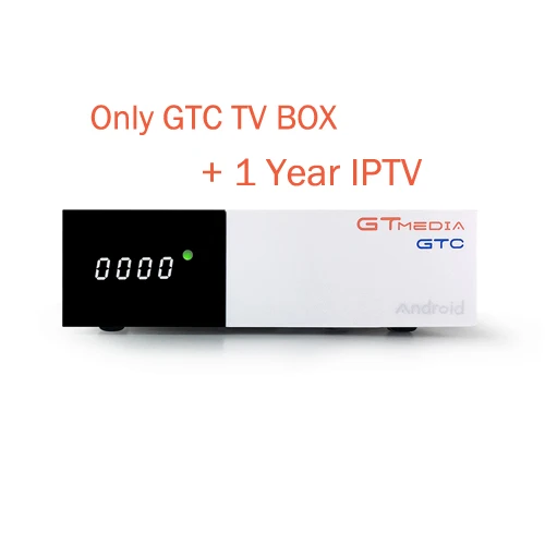 GTC With 1 Year IPTV Freesat/GTmedia GTC спутниковый ресивер DVB-T2/S2/кабель ISDBT android 6,0 2 ГБ 16 ГБ+ 1 год IP tv/cccam декодер PK X96MIMI tv BOX - Цвет: GTC With 1 Year IPTV