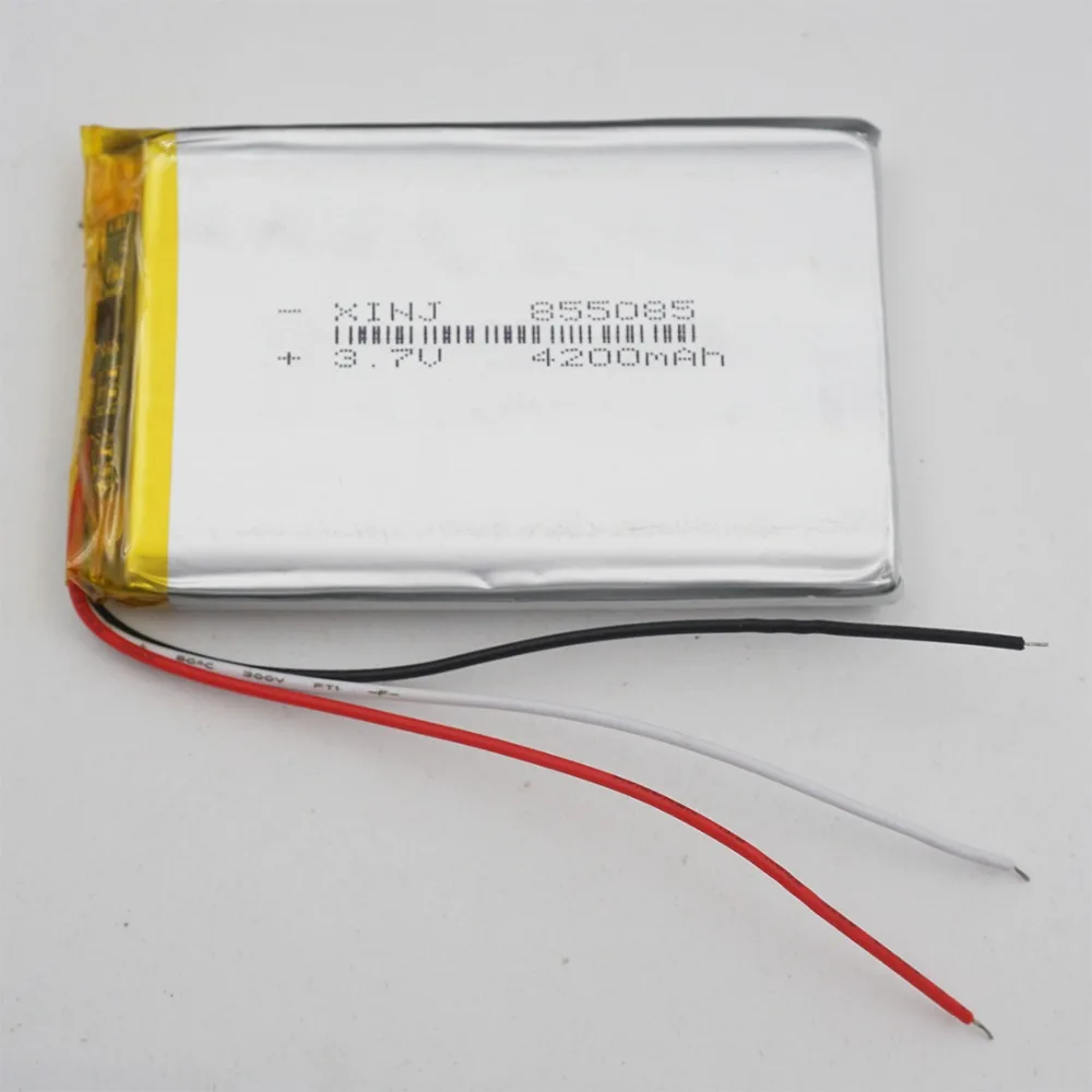 XINJ 3 7 V 4200mAh провода термистора литий полимерная батарея для GPS портативный DVD