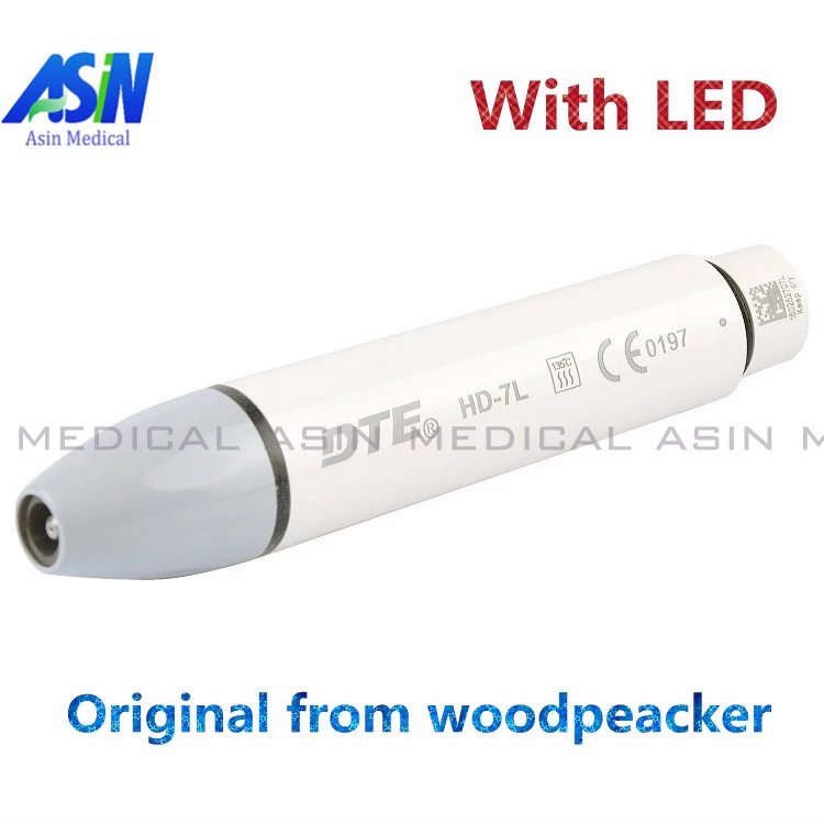 original woodpecker Dental LED Light Ultrasonic Piezo Scaler Handpiece fit DTE SATELEC Scaling Tips HD-7L