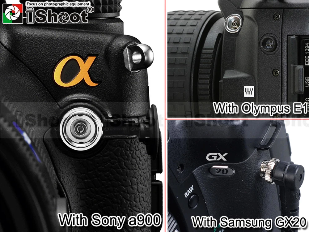 ПК со штыревыми соединителями на обоих концах и винтовым замком для вспышки Speedlite