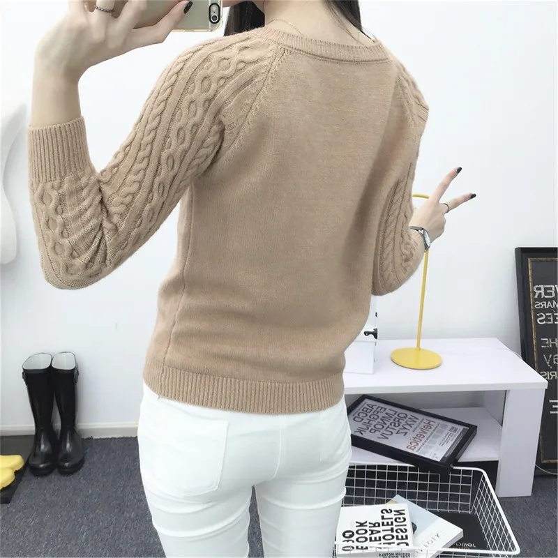 

Sweaters women 2021 fashion winter female o-neck knitted femme pullovers long sleeve warm soft coat women sweater outwear tops