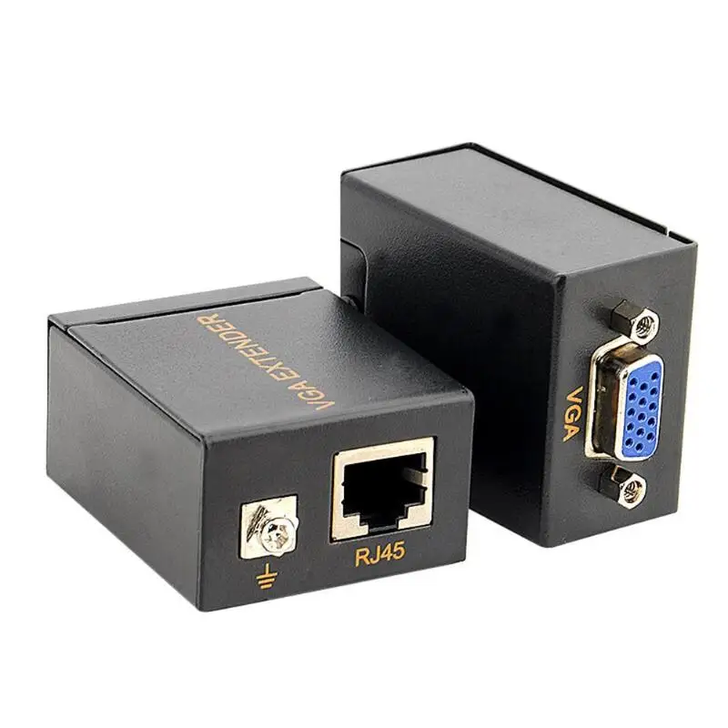 1 пара 60 м сетевой кабель от RJ45 к VGA удлинитель сетевому усилителю сигнала