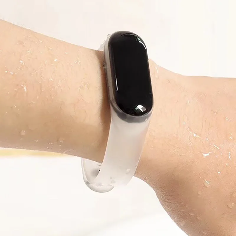 Mi band 3 ремешок мягкий прозрачный силиконовый Смарт Браслет для Xiao mi на запястье Xio