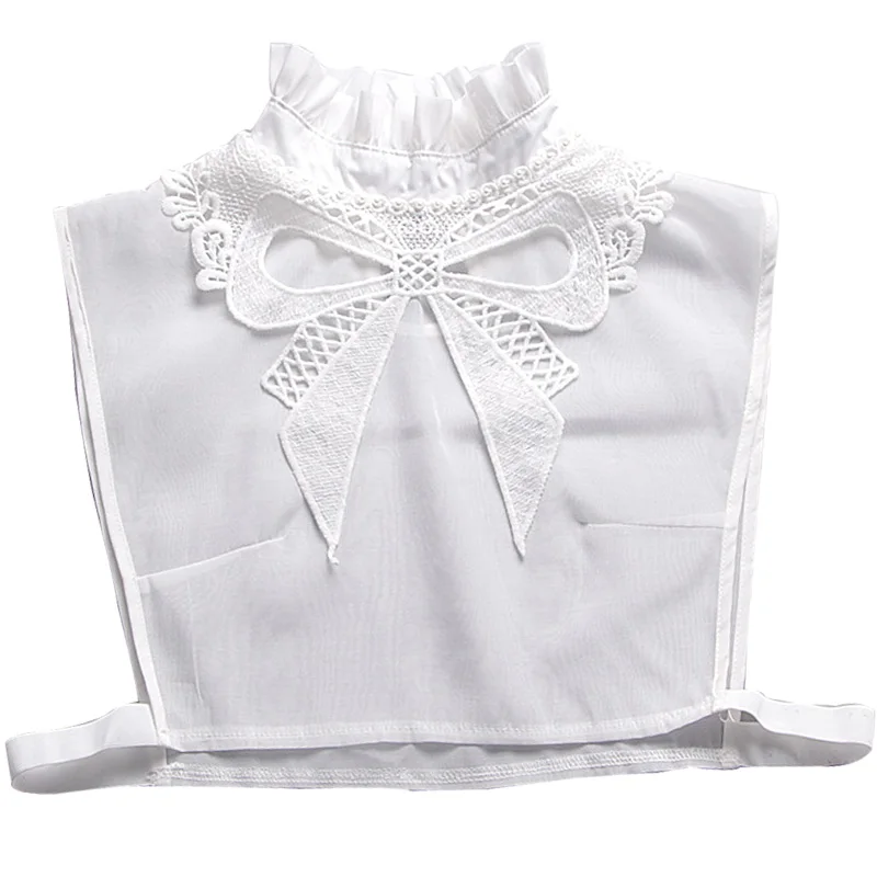 

Эксклюзивный красивый белый стоячий воротник, украшение, белый Хлопковый воротник в стиле ретро, женское украшение из бисера, дикая женская...