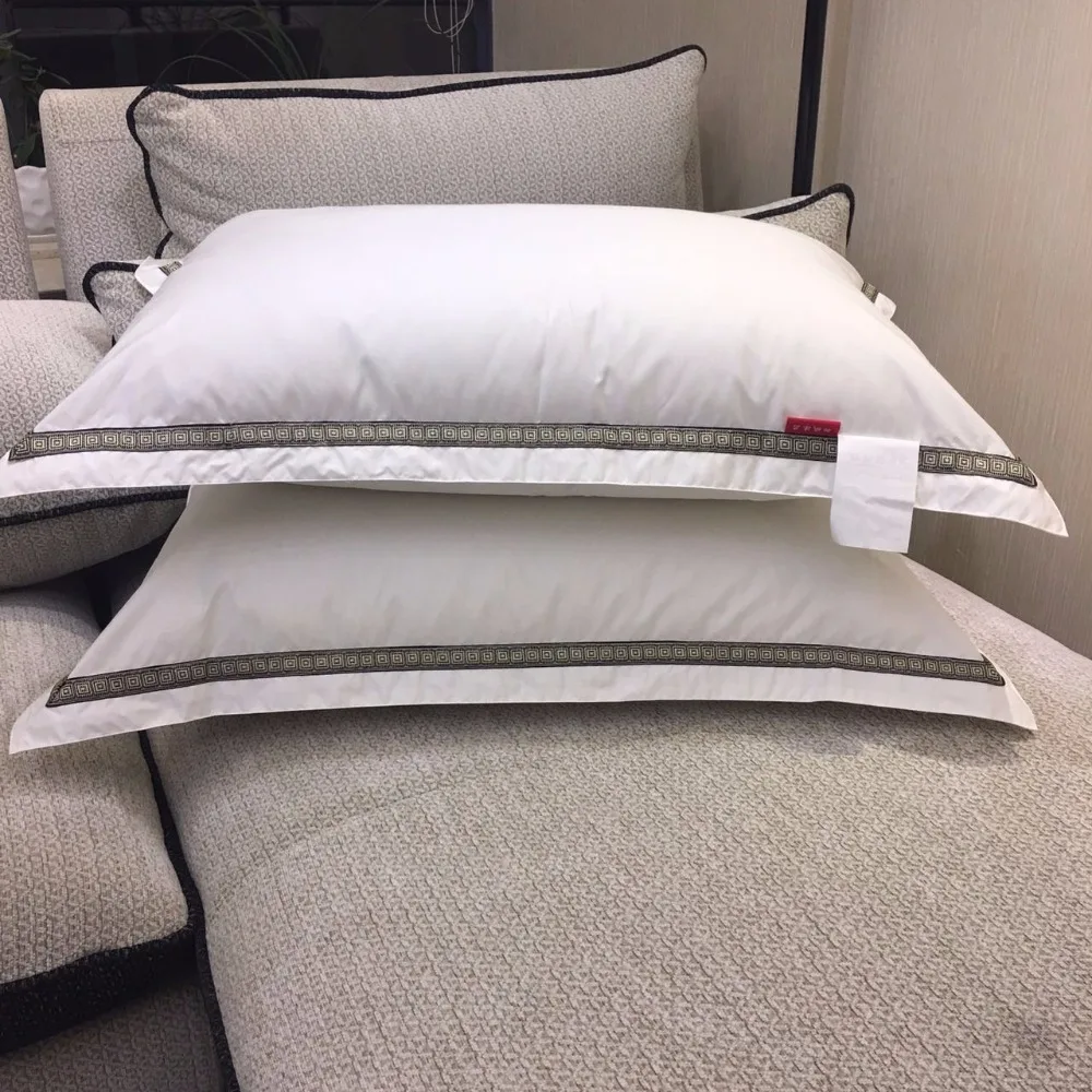 Корейская Роскошная пятизвездочная гостиничная Подушка с гусиным пером цельная