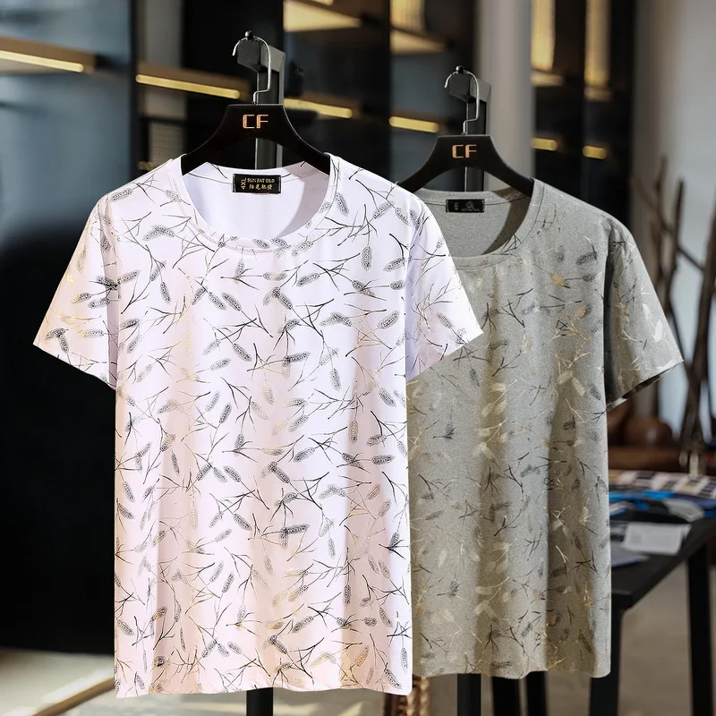 10XL 9XL 8XL размера плюс летние мужские футболки с коротким рукавом модные свободные
