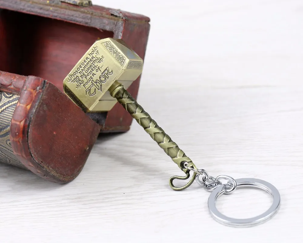 Thor Hammer брелок Мстители Mjolnir фигурка металлический брелок подвеска брелок chaviro 2 цвета Прямая поставка