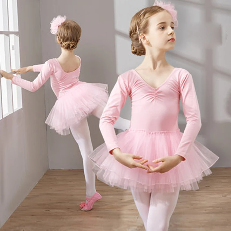 

Розовый Профессиональный Балетный костюм-пачка детское балетное платье для девочек детское балетное платье без рукавов Одежда для танцев хлопковое танцевальное платье