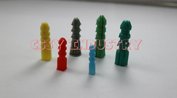 

2017 freeshipping expand nail 8x30mm plastic plug anchor PE material