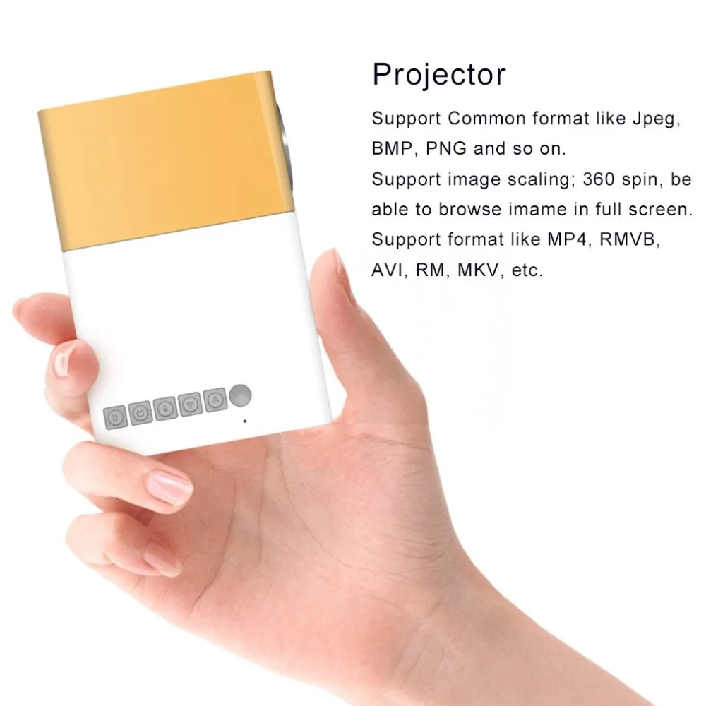 YG300 мини портативный проектор LCD LED Proyector HDMI USB AV SD 400 600 люмен Домашний кинотеатр
