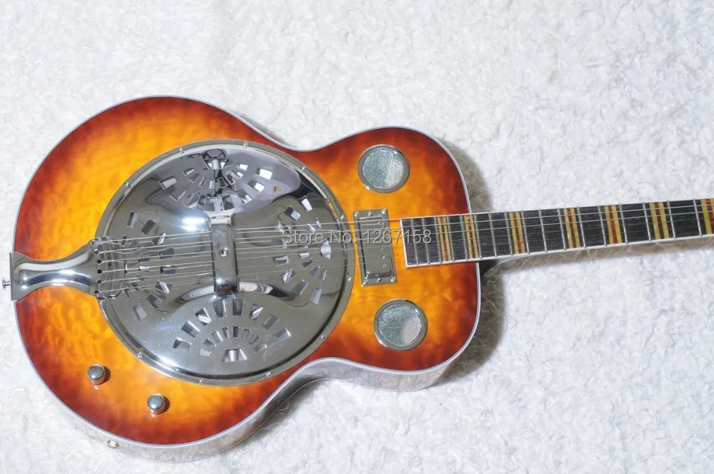SUNBURST Hofner резонатор гитарный полый корпус хромированная фурнитура 1 х мини НВ
