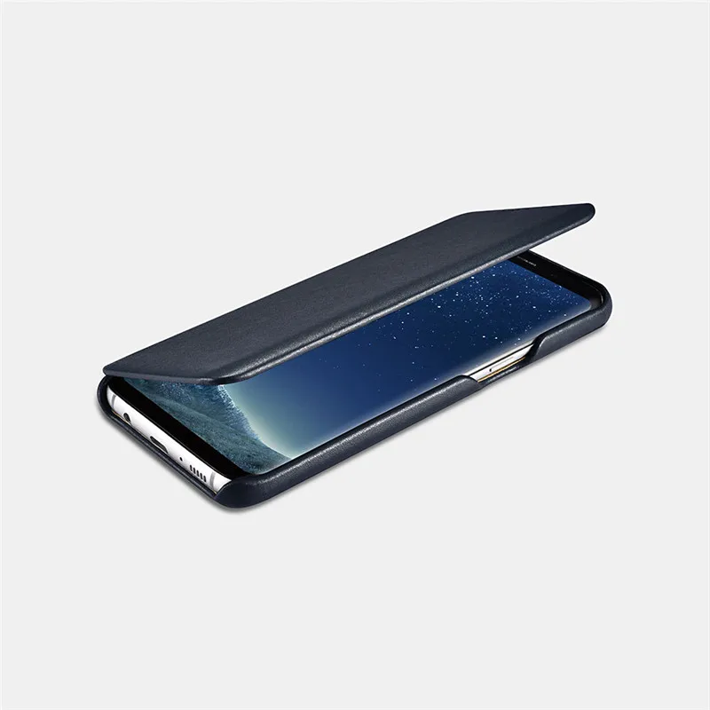 ICARER Роскошный чехол книжка из натуральной кожи для телефона Samsung S8Plus полностью