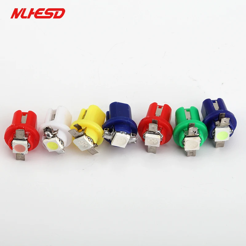 10 шт 12V 24V T5 B8.5D 509T B8.5 5050 светодиодный 1 SMD СВЕТОДИОДНЫЙ инструмент: клин кластера