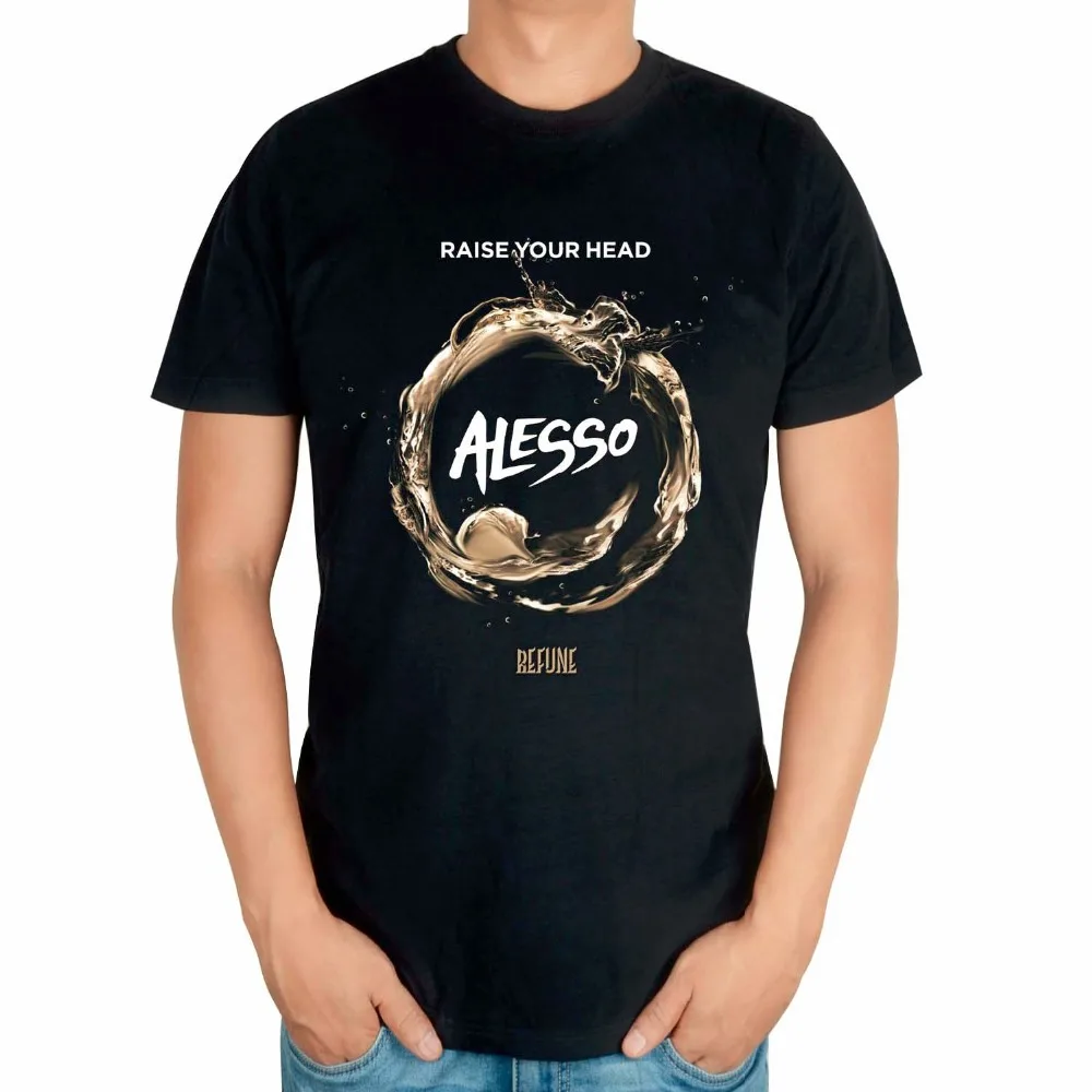 

9 designs Swedish DJ Alesso Alessandro Lindblad Black shirt print musician T-shirt camiseta record producer Electronic Music