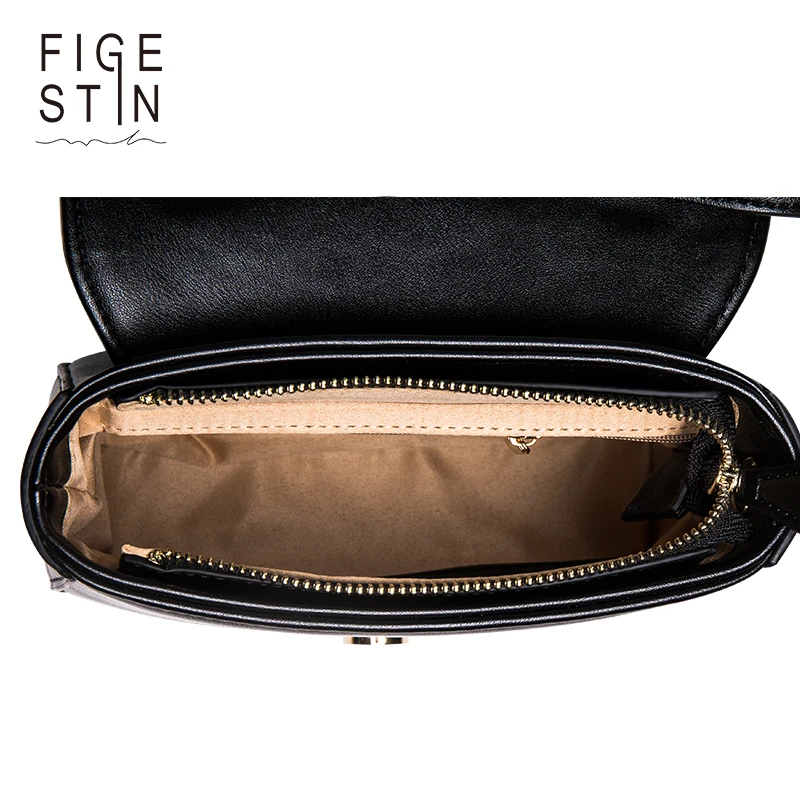 FIGESTIN женские сумки через плечо из ПУ кожи Черный Белый Мини Топ-ручка сумка