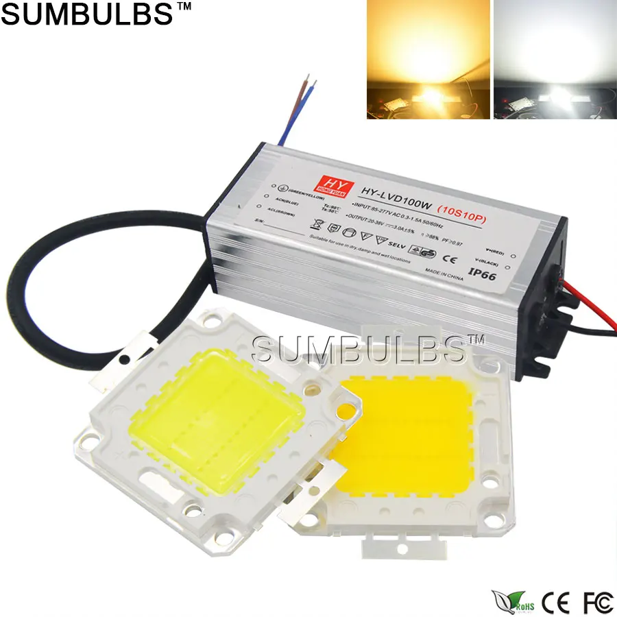 Светодиодный прожектор высокой мощности 10 Вт 20 30 50 100 в 220 В|lamp bulb|220v cob100w led chip |