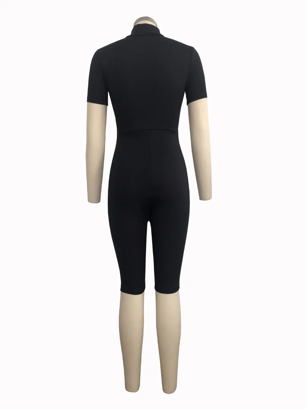 Joiekuno однотонные летние мини женские костюмы на молнии облегающие blusas mujer de moda 2019 с