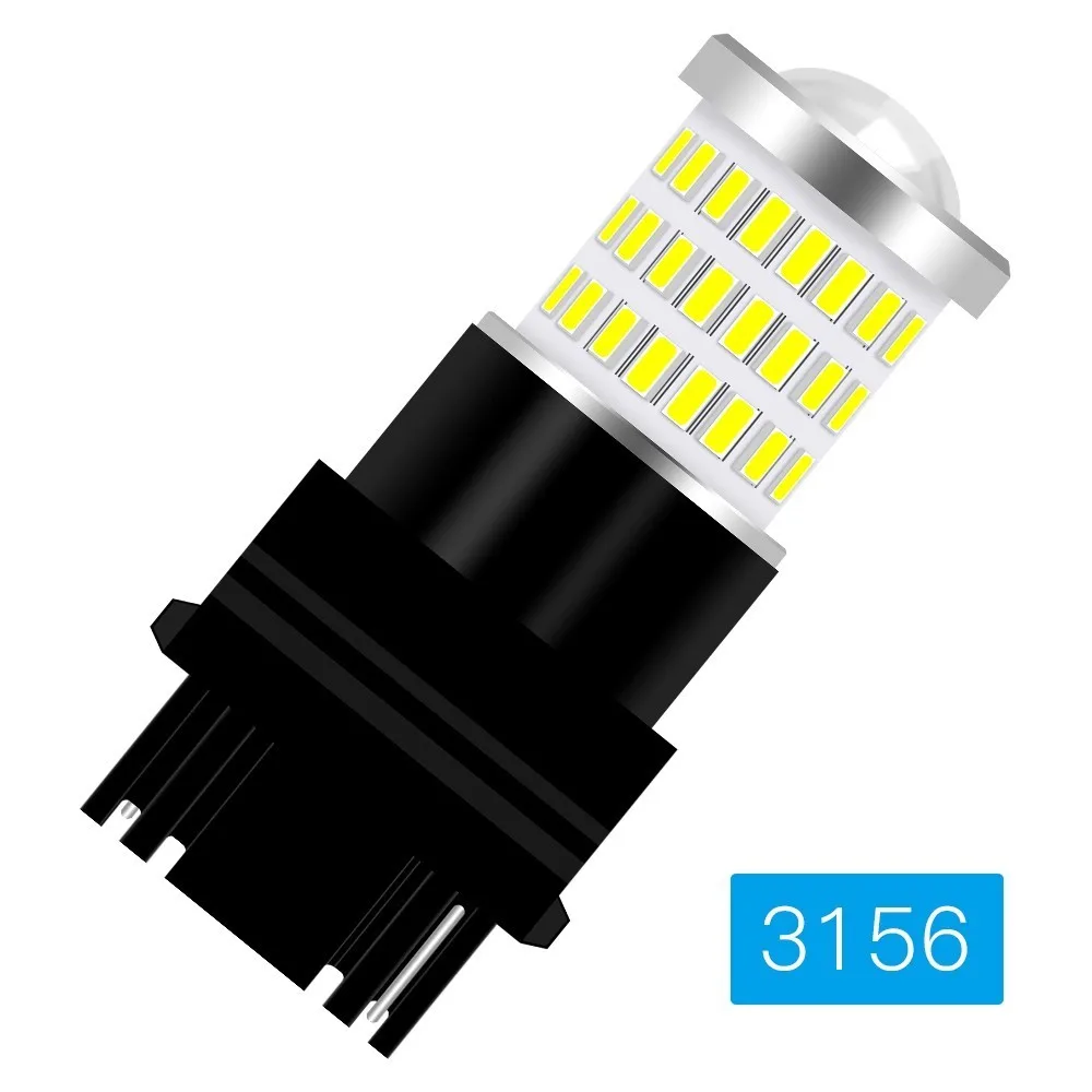 3156 1 шт., супер яркие светодиодные лампы 1156 1157 Bay15d 3156 3157 7440 7443, поворотные стоп-сигналы, задние светодиодные фонари для парковки - Испускаемый цвет: 3156