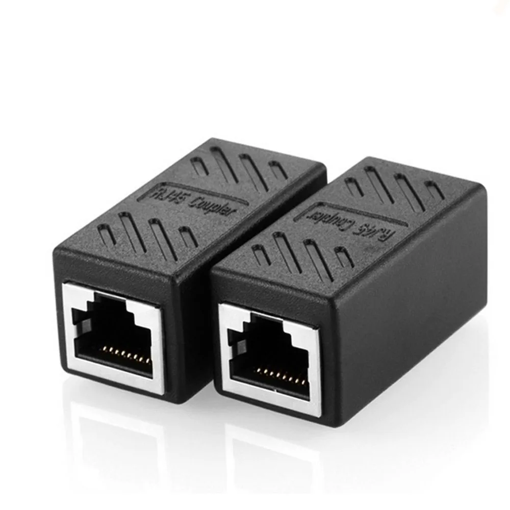 2 упаковки RJ45 муфта Ethernet кабель LAN разъем встроенный Cat7 6 5e удлинитель адаптер
