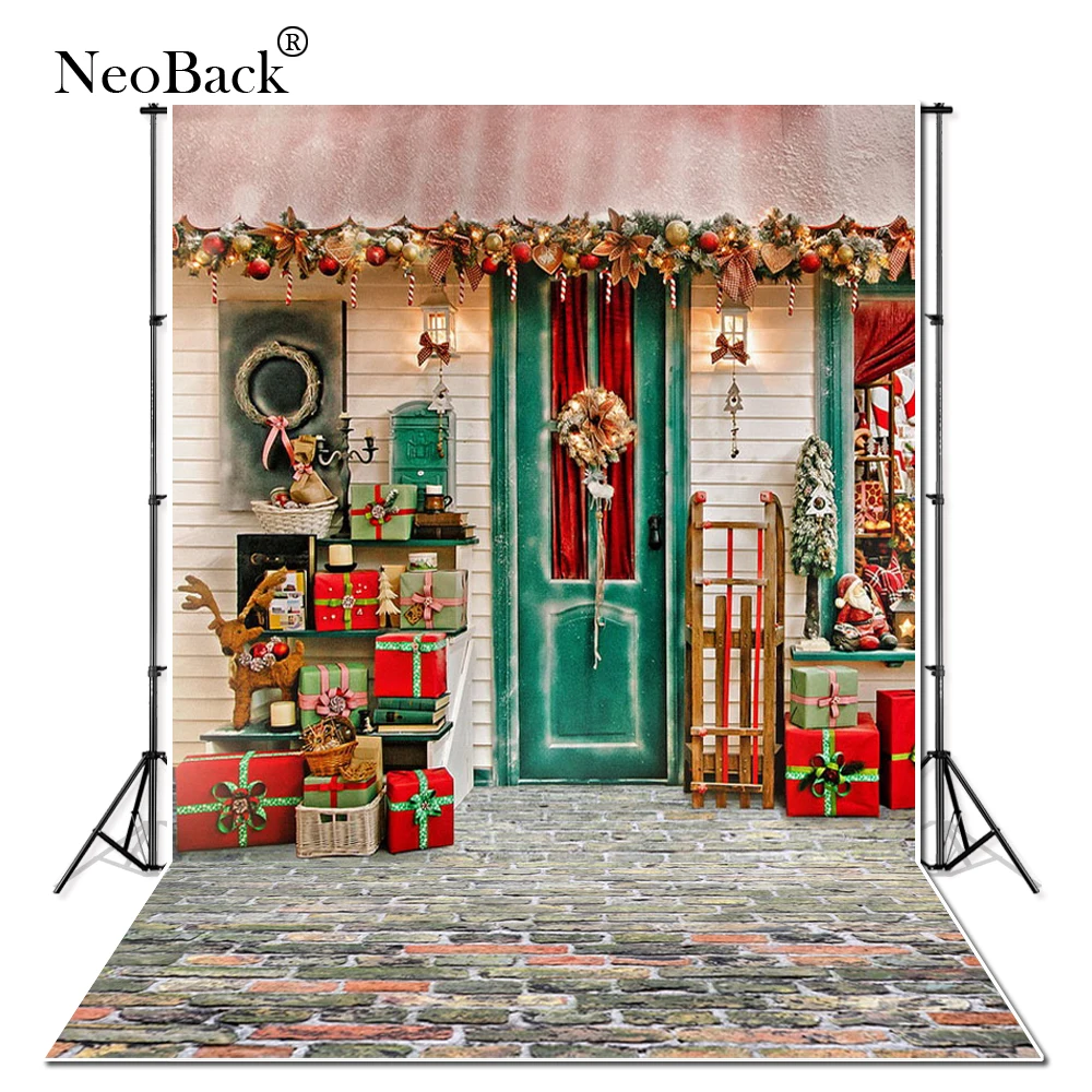 NeoBack photography backdrop Christmas gift house celebrate background photocall photographic photo studio photobooth P1947 | Электроника