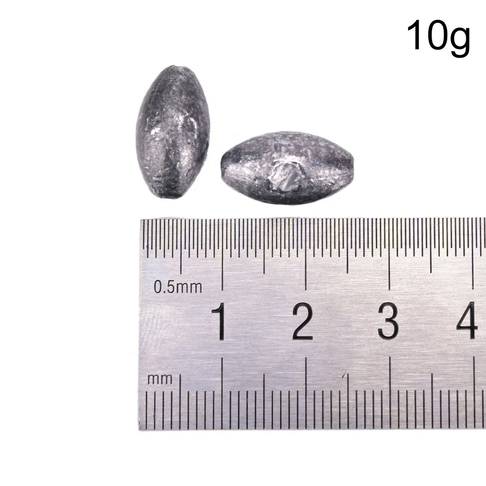 10g 10 шт./упак. высокое качество 5 г/10 г/20 г/30 г/40 г для рыболовного грузила яйцо грузило, Высокое Качество Скольжения Грузило, высокое качество пресс-форм в форме оливы Вес - Цвет: 10g