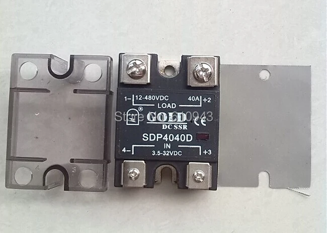 SDP4040D 40A SSR напряжение нагрузки: 12 480VDC управление votlage: 3 5 32VDC Однофазное ssr