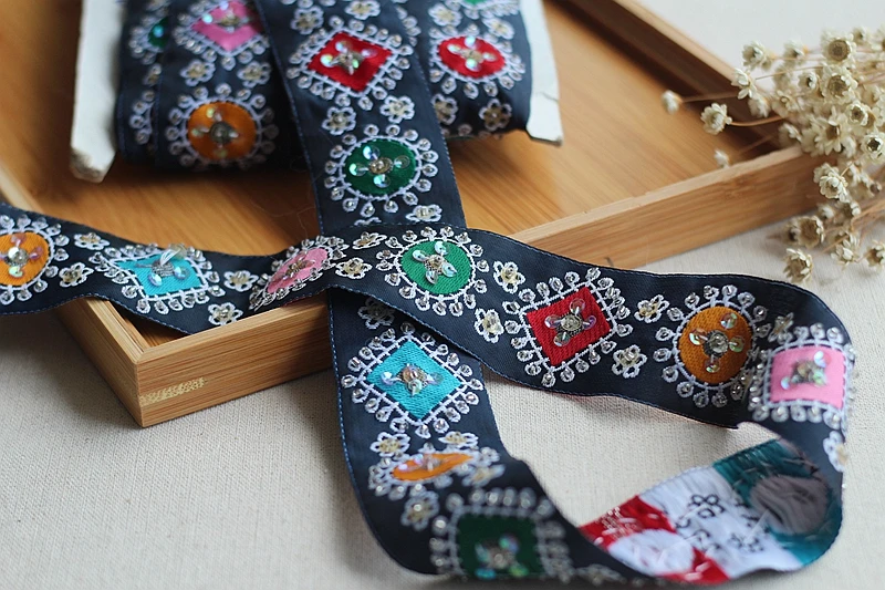 2 ярда темно синего цвета высококачественное свадебное кружевное платье ручной