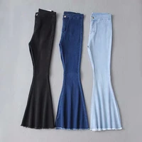 womens pants 2021 new summer traf high waist jeans mom stretch female flare jeans for girl wash denim wide leg skinny jeans y2k
