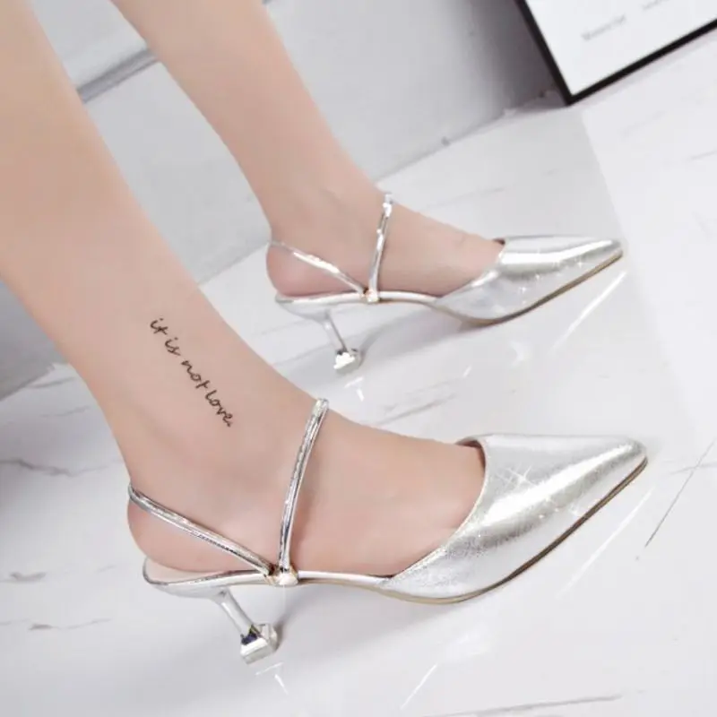 RAZAMAZA Women High Heel Sandals Strange Heels Bling Summer Shoes Ornate Fashion Party Footwear Size 35-39 | Обувь