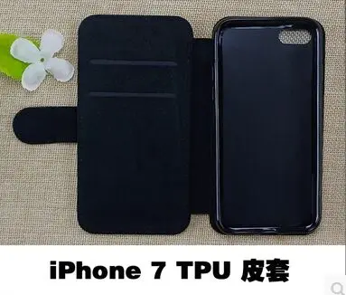 2D сублимационный пустой флип-чехол из искусственной кожи + ТПУ для IPhone 5 6 7 8 plus X |