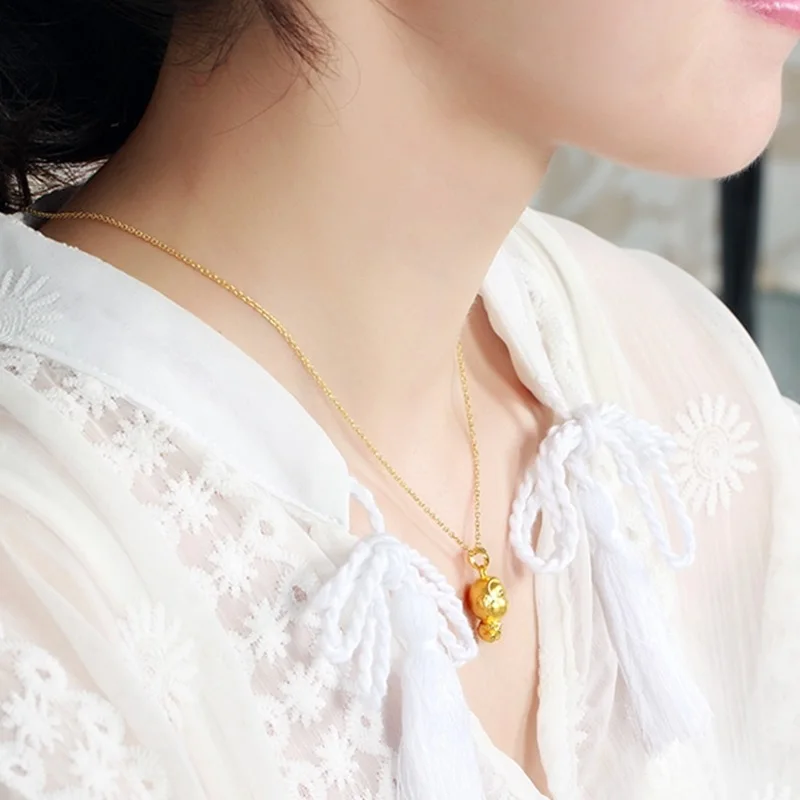 OMHXZJ Wholesale European Fashion Woman Man Party Wedding Gift Monkey 24KT Yellow Gold Necklace Pendant Charm CA274 | Украшения и