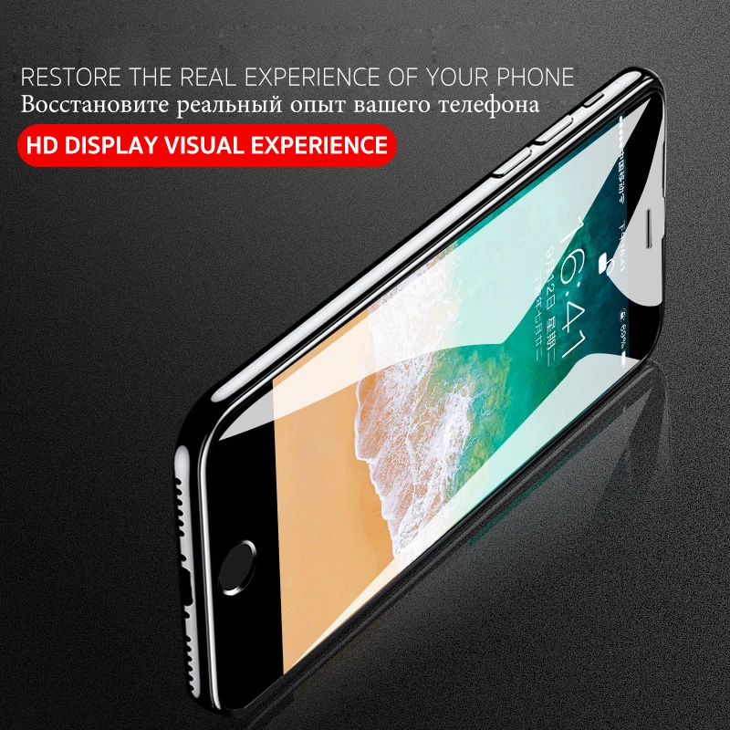 Gourde 10D закаленное стекло для iPhone XR XS Max 7 8 6 Plus защита экрана полное покрытие