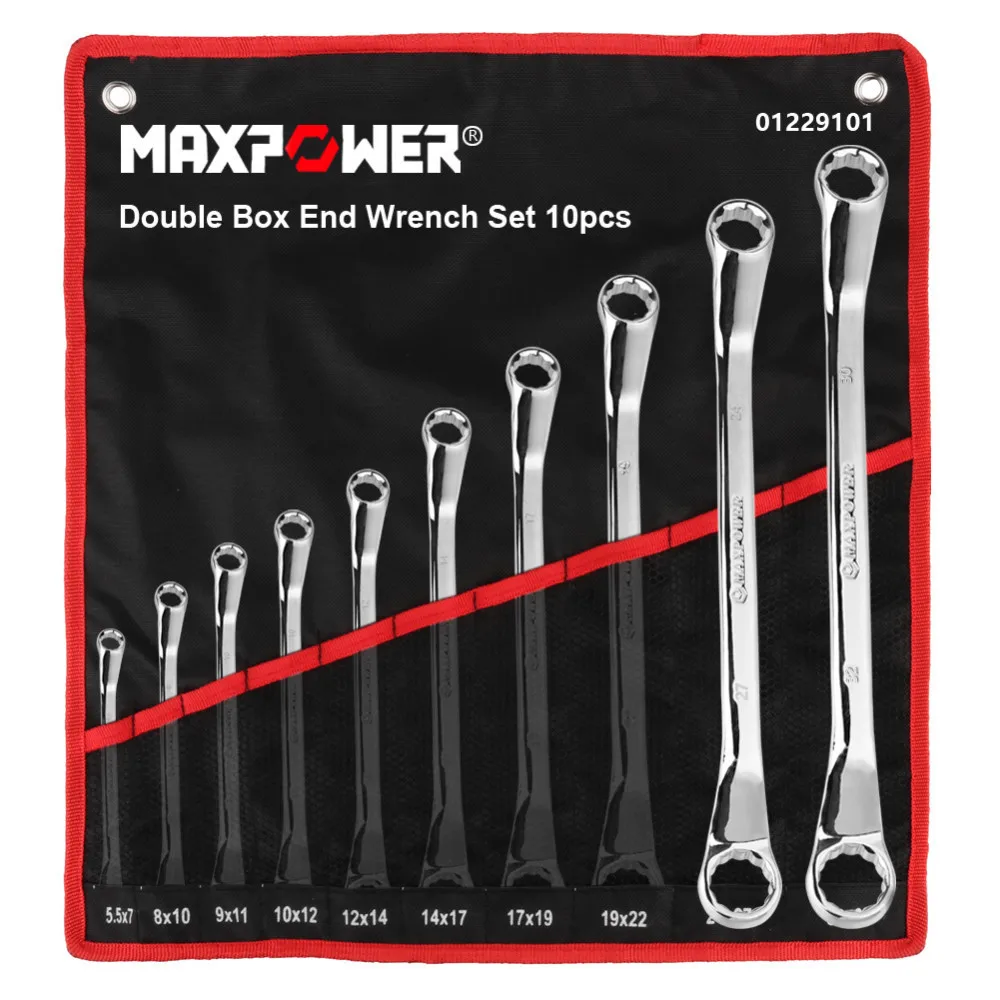 8pc 5.5*7mm/8*10mm/10*12mm/12*14mm/14*17mm/17*19mm/19*22mm/24*27mm Box End Wrench Daul Head Ratchet Spanner Long Torx Key Set B4