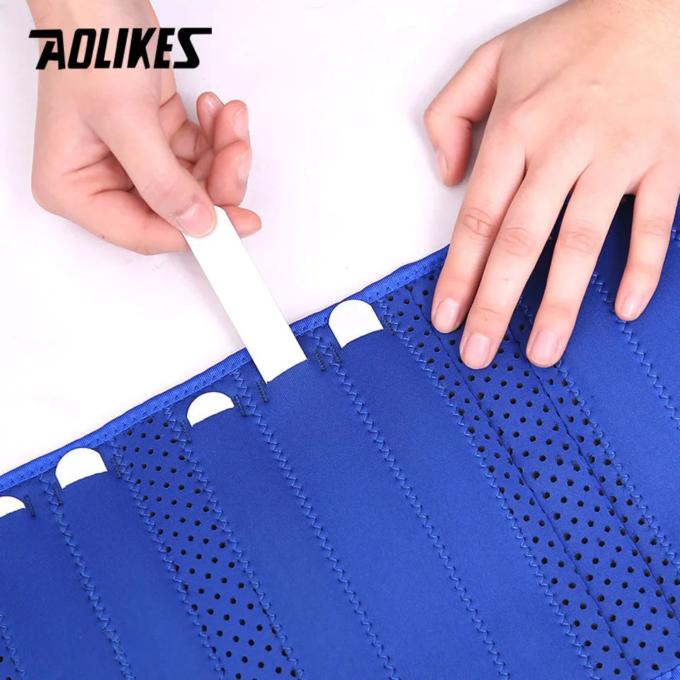 AOLIKES 1 шт. Профессиональный Регулируемый дышащий спортивный, под давлением сзади на талии Поддержка Фитнес Бодибилдинг