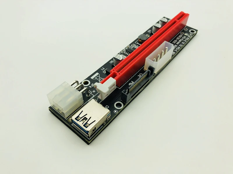 PCIe PCI E Express Riser Card 1x к 16x USB 3 0 кабель для передачи данных SATA 4Pin 6Pin IDE источник питания