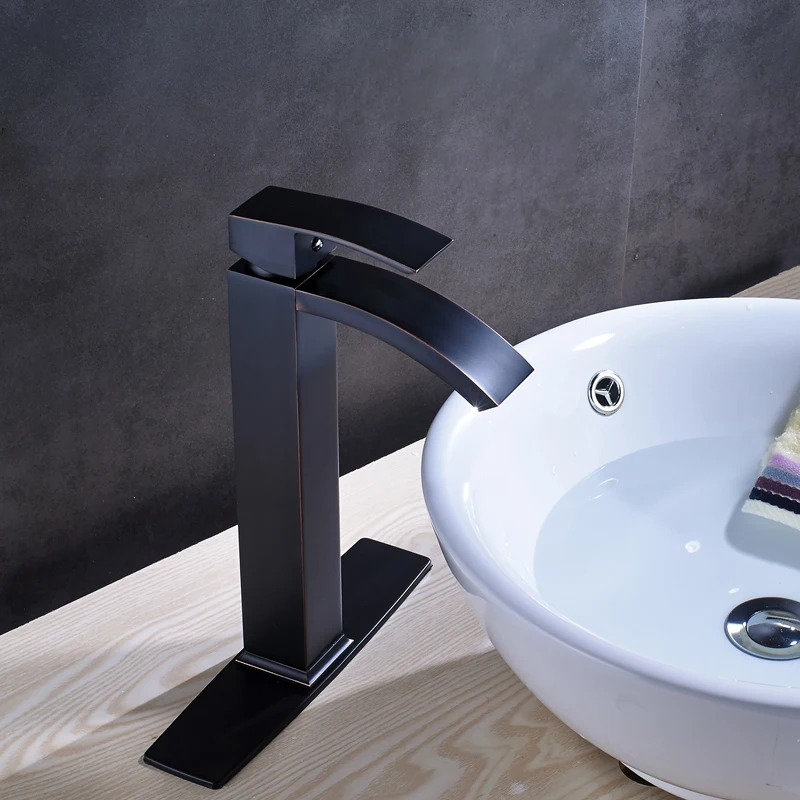 Латунный Смеситель для раковины кран с одной ручкой ванной комнаты квадратный