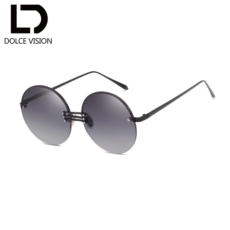 Dolce vision круглые красные солнцезащитные очки дамы Элитный бренд ретро Оттенки Óculos
