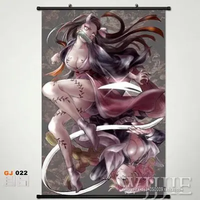 Домашний декор японского аниме настенный плакат прокрутка демон Slayer: Kimetsu no Yaiba