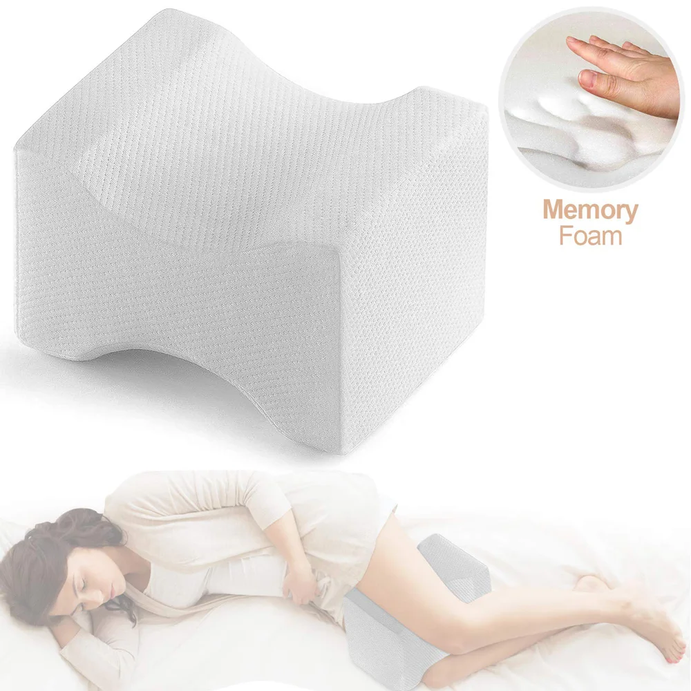 Memory Foam Knee Pillow For Side Sleepers Back Pain Sciatica Relief Pregnancy Leg Pillows Cojin Piernas Almohada Rodilla